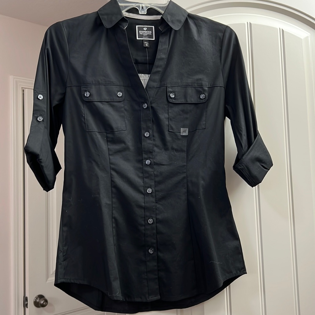 Express Black Button Down (Nwt)
